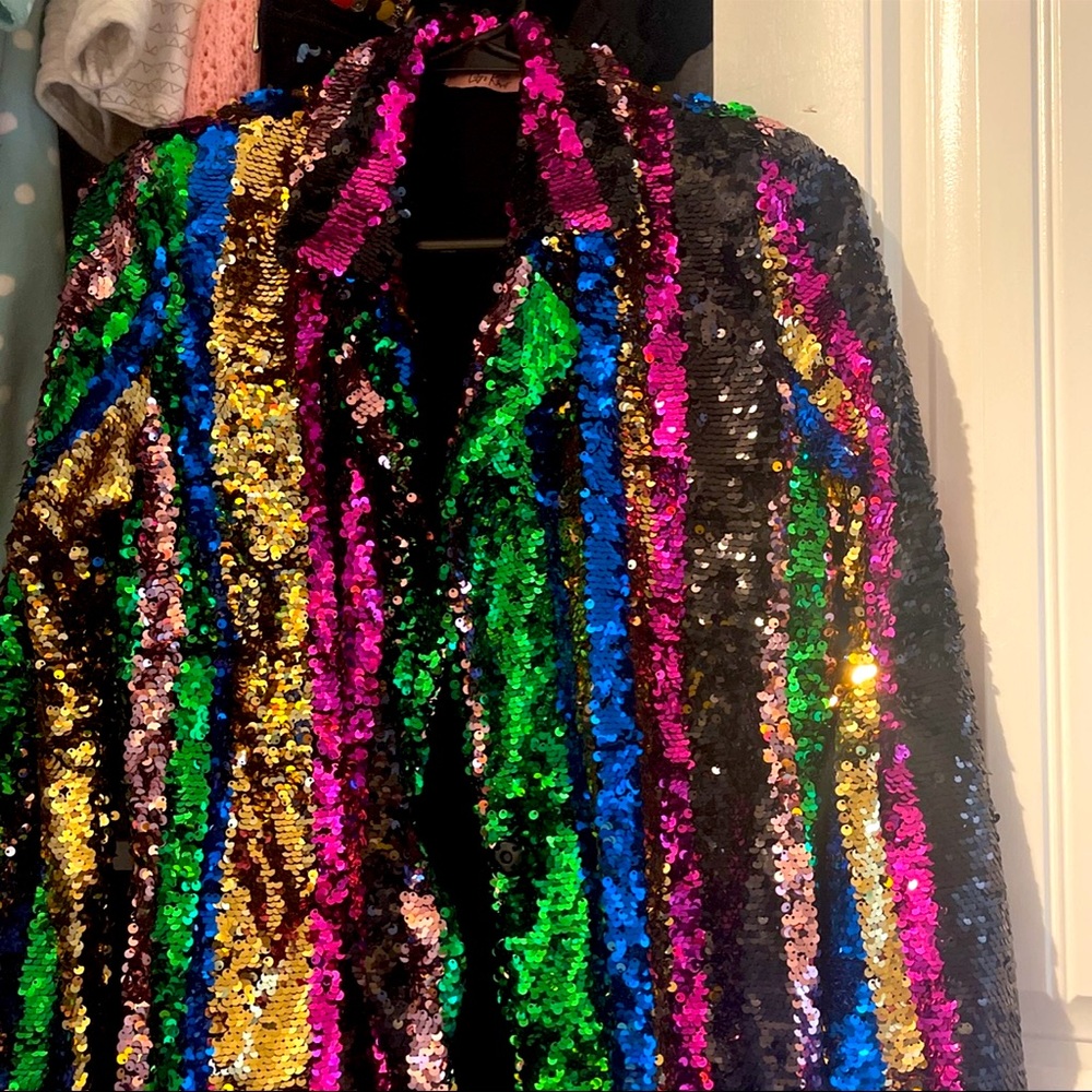 Sequin Trench Blazer